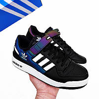 Чоловічі кросівки Adidas Forum Low Black чорні хорошее качество Размер 46(29см)