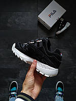 Fila Disruptor Black White Logo хорошее качество кроссовки и кеды хорошее качество Размер 37