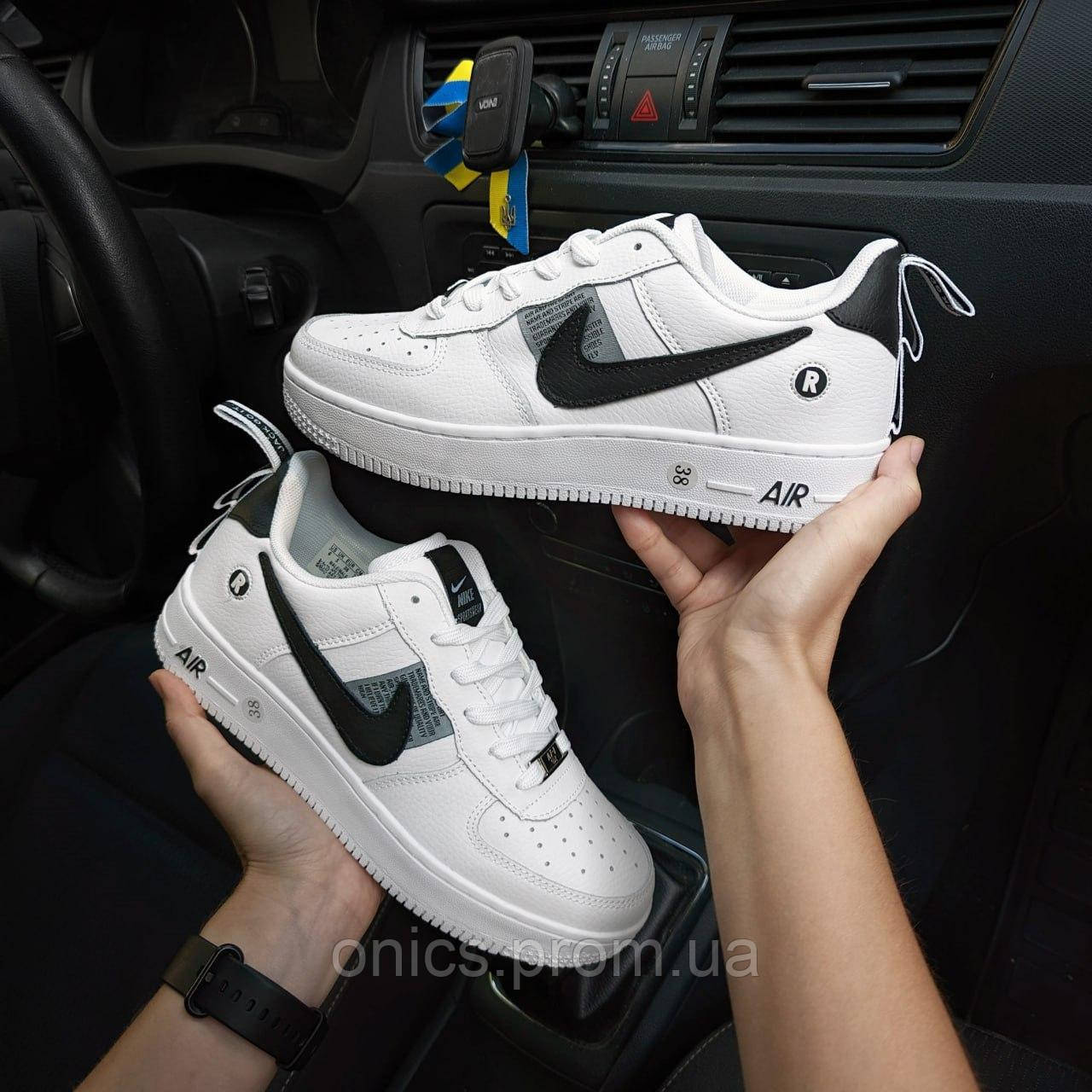 Жіночі кросівки Nike Air Force 1 Utility White/Black хорошее качество Размер 38(24см), - фото 1 - id-p1946575780