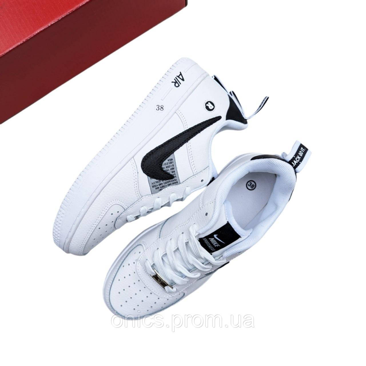 Жіночі кросівки Nike Air Force 1 Utility White/Black хорошее качество Размер 38(24см), - фото 7 - id-p1946575780