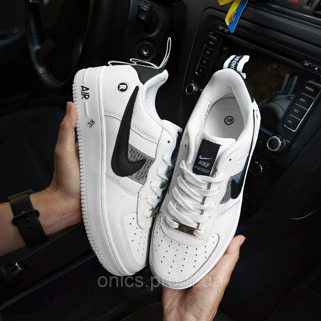 Жіночі кросівки Nike Air Force 1 Utility White/Black хорошее качество Размер 38(24см), - фото 8 - id-p1946575780