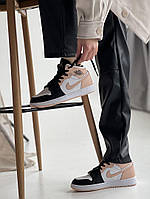 Nike Air Jordan 1 Retro High Black White Pink кроссовки и кеды хорошее качество хорошее качество Размер 36