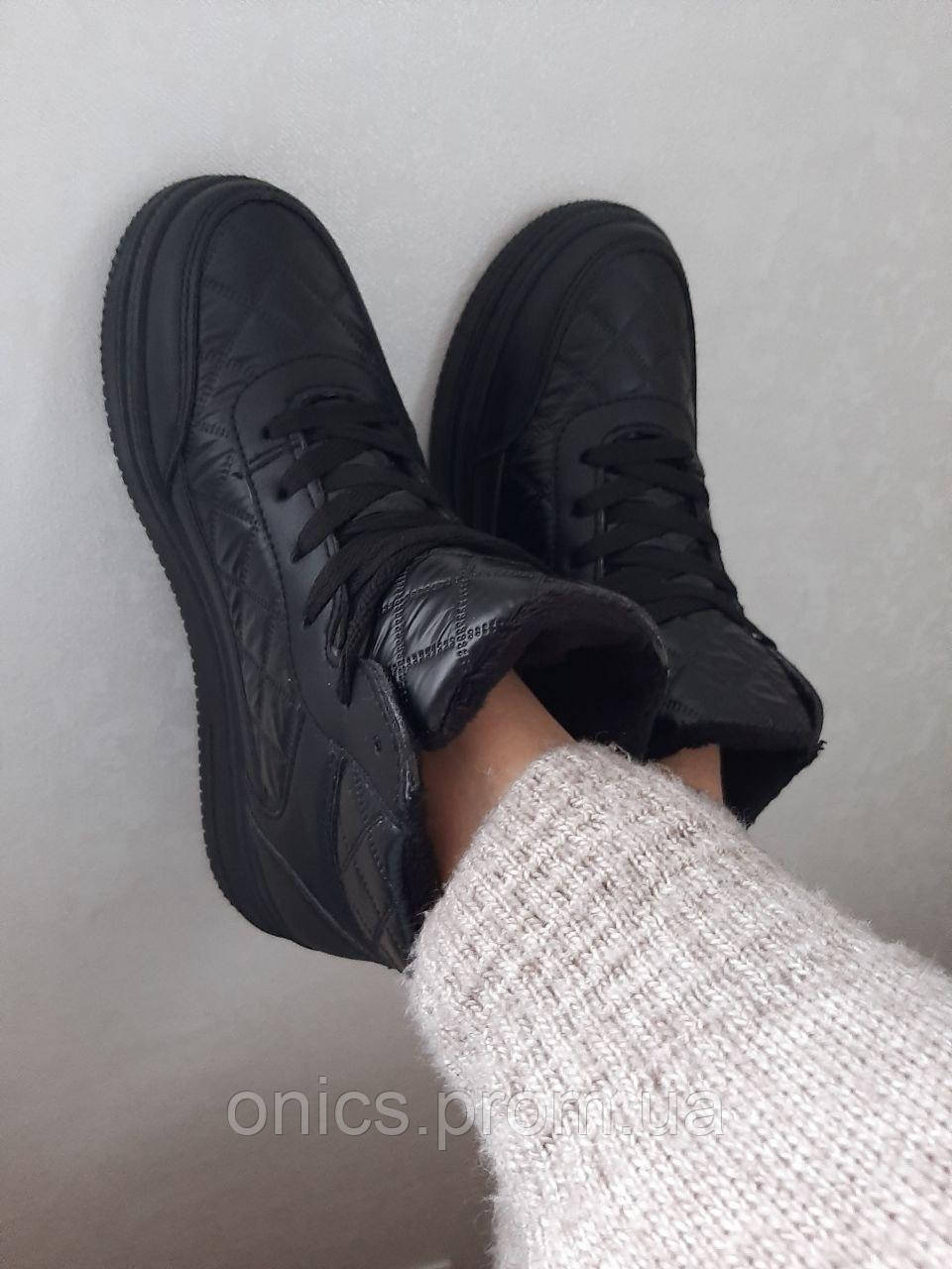 Чорні зимові ботінки 2.0 Размер 37 кроссовки и кеды хорошее качество - фото 10 - id-p1946583087
