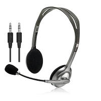 Наушники Logitech H110 Stereo Headset with 2*3pin jacks (981-000271)