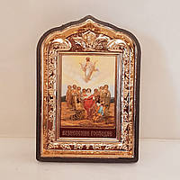 Ікона Вознесіння Господнє, лик 6х9, у пластиковій чорній рамці