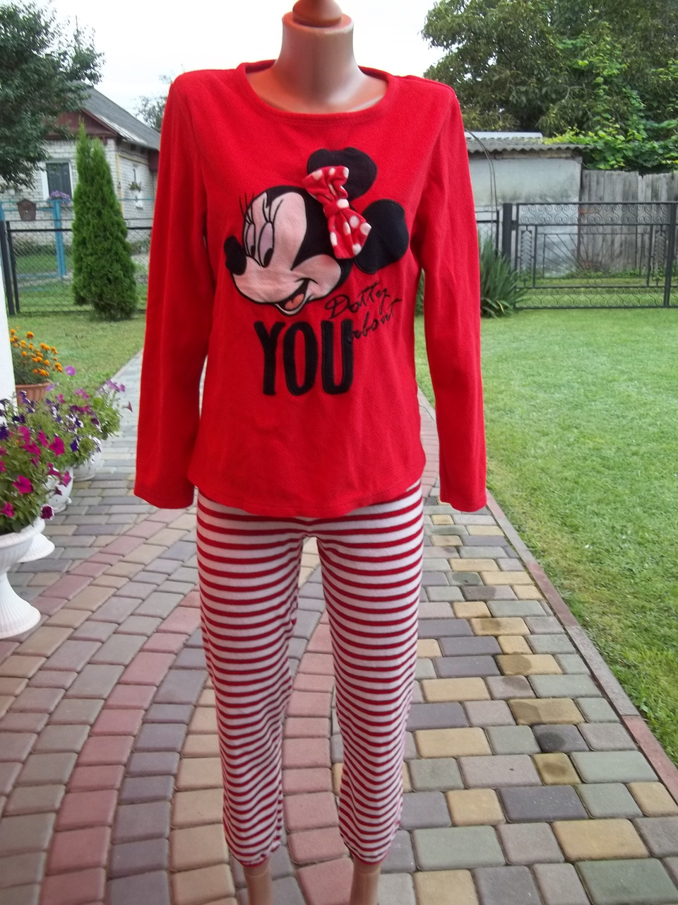 ( 13 - 14 років) Мікі Маус флісова піжама костюм теплий на дівчинку дитяча підліткова Б/У