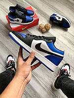 Nike Air Jordan Retro 1 Low Black White Blue кроссовки и кеды хорошее качество хорошее качество Размер 42