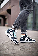 Nike Air Jordan 1 Retro Mid Blue White хорошее качество кроссовки и кеды хорошее качество Размер 43