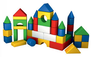 Набір будівельних елементів Веселка 46 деталей ТехноК 65х41 см