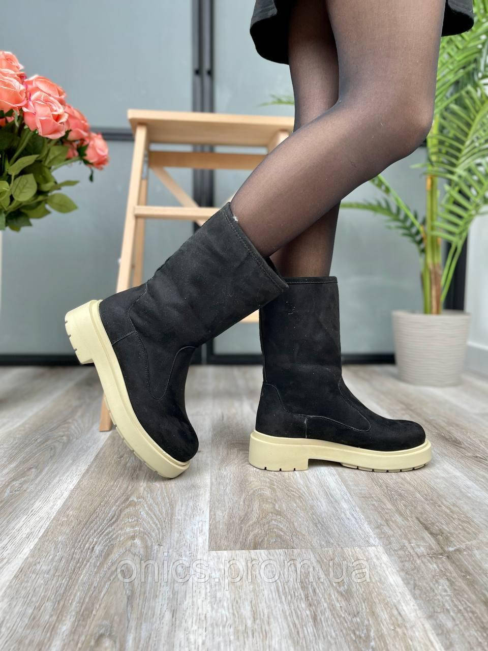 Suede Boots Short Black хорошее качество кроссовки и кеды хорошее качество Размер 36 - фото 8 - id-p1946579556