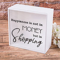 Скарбничка з прозорою стінкою Happinness Shoping