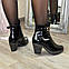 Черевики жіночі лакові чорні демісезонні. Розміри 36,37,39, фото 4