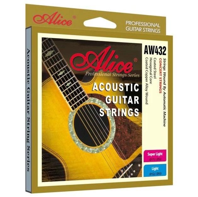 Струни для акустичної гітари Alice AW432 Super Light 85/15 bronze (11-52)(комплект)
