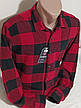 Чоловіча сорочка кашемір G-port vd-0021 приталена в клітку, картата тепла чоловіча сорочка Туреччина стильна, фото 4