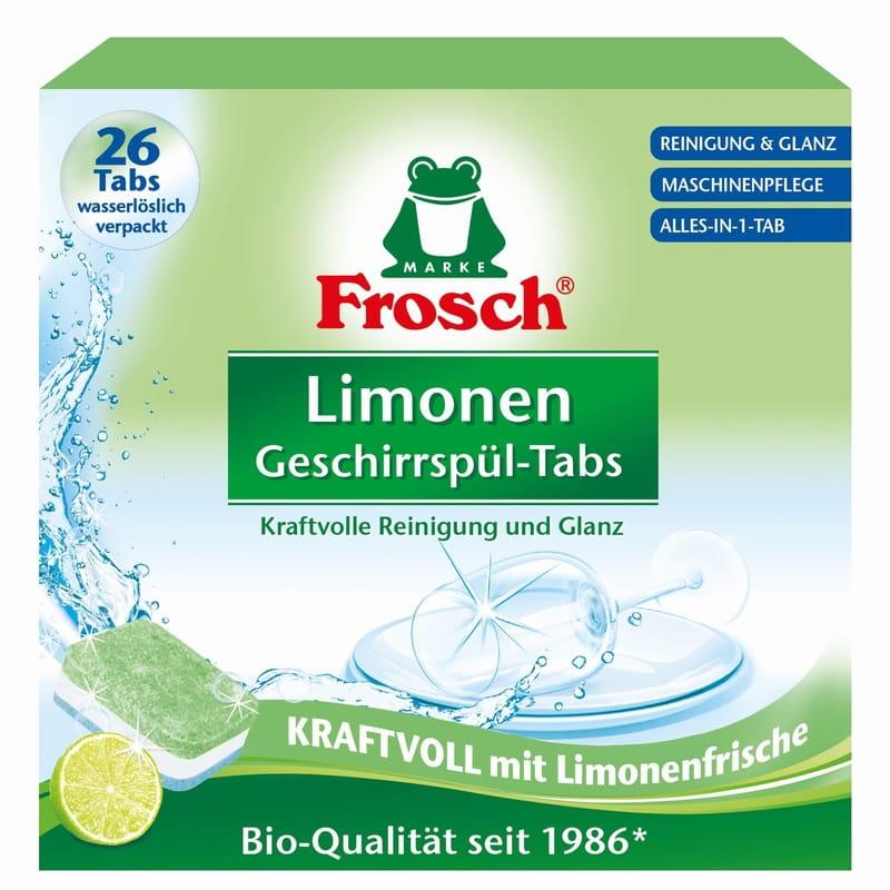 Таблетки для посудомийних машин Лимон Frosch 26 шт, 520 г (терміни до 08.2024 р.)