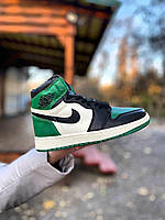 Nike Air Jordan 1 Retro High Black White Green хорошее качество кроссовки и кеды хорошее качество Размер 44
