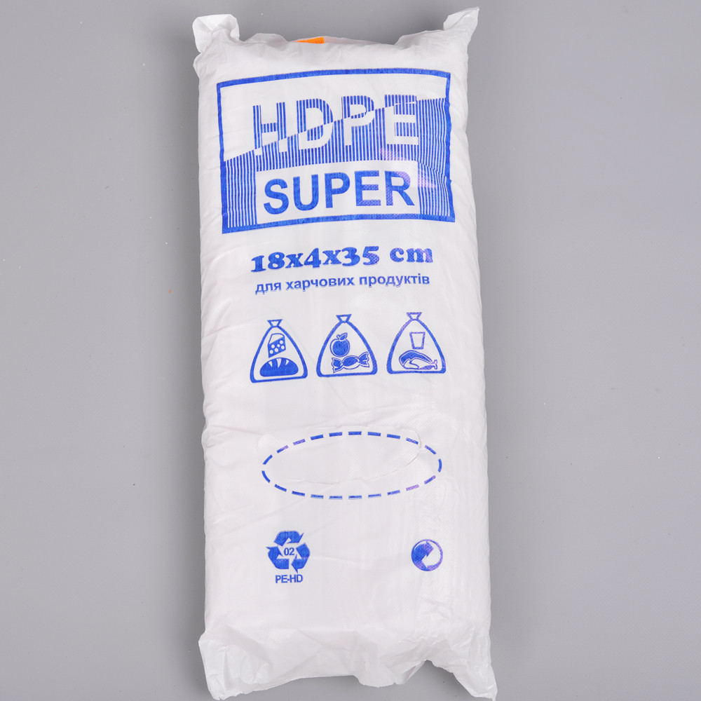 Пакети фасування SUPER HDPE 18х4х35 (≈ 600 шт.)