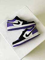 Nike Air Jordan Retro 1 Low Violet White Black хорошее качество кроссовки и кеды хорошее качество Размер 36