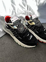 Adidas Nite Jogger Black White Red хорошее качество кроссовки и кеды хорошее качество Размер 36