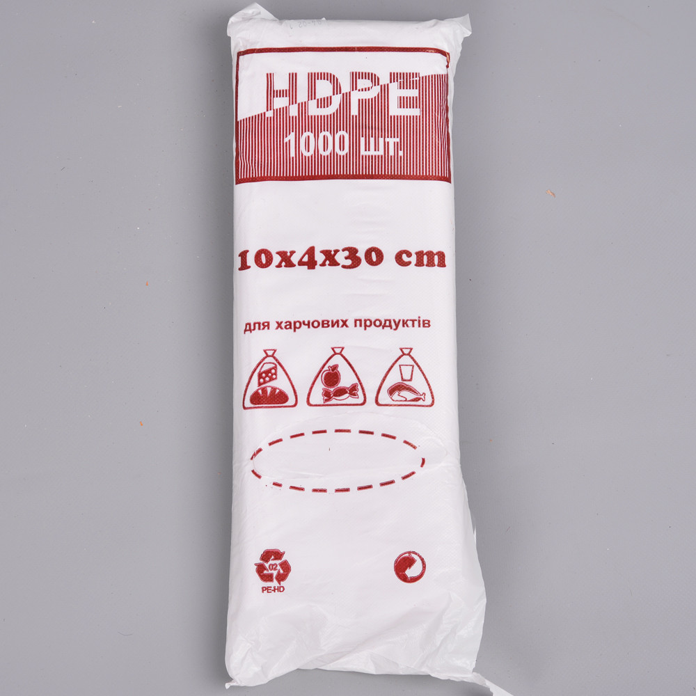 Пакети фасування HDPE 10х4х30 (10000шт)