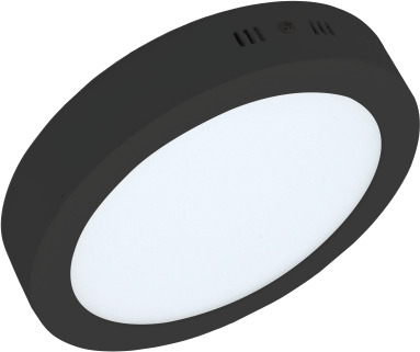 Світильник точковий черний накладний  коло LED теплий світ 3200К, 18 Вт