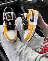 Nike Air Jordan Retro 1 Low Yellow White Black хорошее качество кроссовки и кеды хорошее качество Размер 38