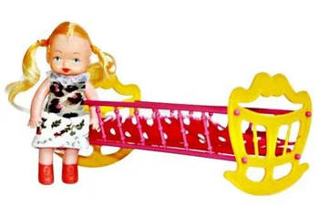 Ліжечко з лялькою з тканиною Максимус 9114 G-Rich