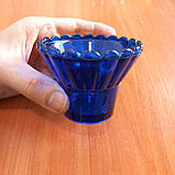 Лампада синя скляна фарбована., фото 2
