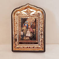 Ікона Різдво Пресвятої Богородиці, лик 6х9, у пластиковій чорній рамці