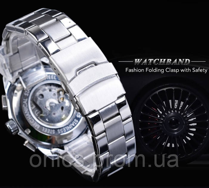 Мужские механические наручные часы Forsining S899 люкс качество механика Серебро хорошее качество - фото 3 - id-p1946667824
