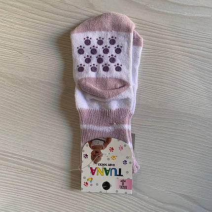 Шкарпеточки пудрові для дівчинки (0-3м) (YOLA.BABY.SHOP), фото 1
