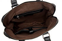 Мужская сумка портфель для документов А4, мужской портфель для работы, офисная сумка ПУ кожа черная коричневая
