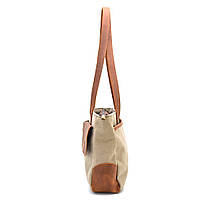 Женская сумка тоут из канвас и кожи TARWA RBs-3930-3md с передними карманами хорошее качество