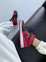 Nike Air Jordan 1 Retro Mid Red Black White гарна якість кросівки та кеди гарна якість Розмір 36 37 36 37