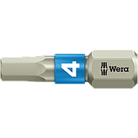 Бита шестигранная WERA HEX нержавеющая сталь 4.0 × 25 мм