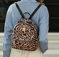 Детский леопардовый рюкзак люкс качество. Мини рюкзачок для девочек тигровый Коричневый хорошее качество
