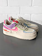 Nike Air Force 1 SHADOW Beige Pale Ivory Pink хорошее качество кроссовки и кеды хорошее качество Размер 39