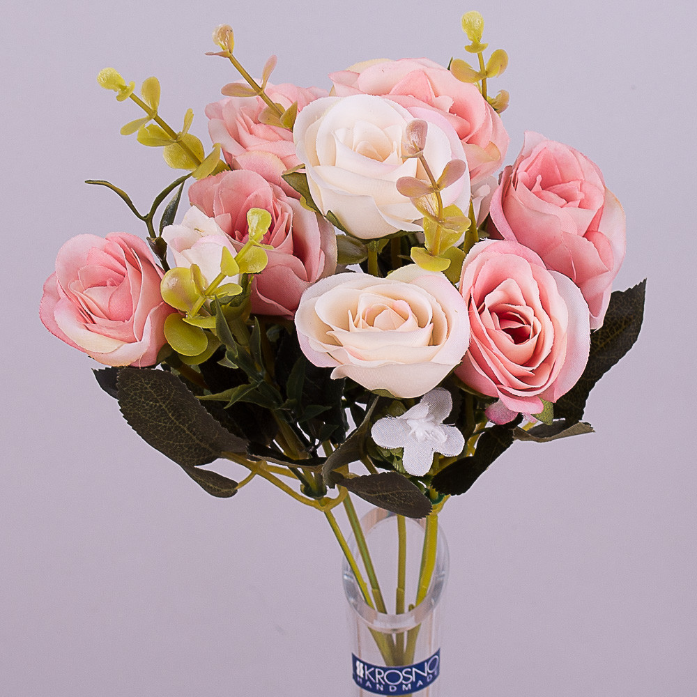 Букет трояндочки "антарктида Мінік" (пастельно рожевий)