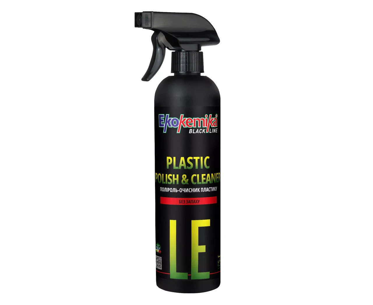 Поліроль-очисник пластику (без запаху) 500 мл Ekokemika Black Line PLASTIC POLISH&CLEANER «ODORLESS»