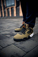 Jordan Retro 4 Khaki Black White хорошее качество кроссовки и кеды хорошее качество Размер 44