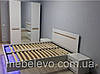 Ліжко Б'янко 140 880х1450х2065мм білий глянець + дуб сонома Світ Меблів, фото 3