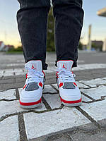 Nike Air Jordan Retro 4 Fire Red v3 хорошее качество кроссовки и кеды хорошее качество Размер 36