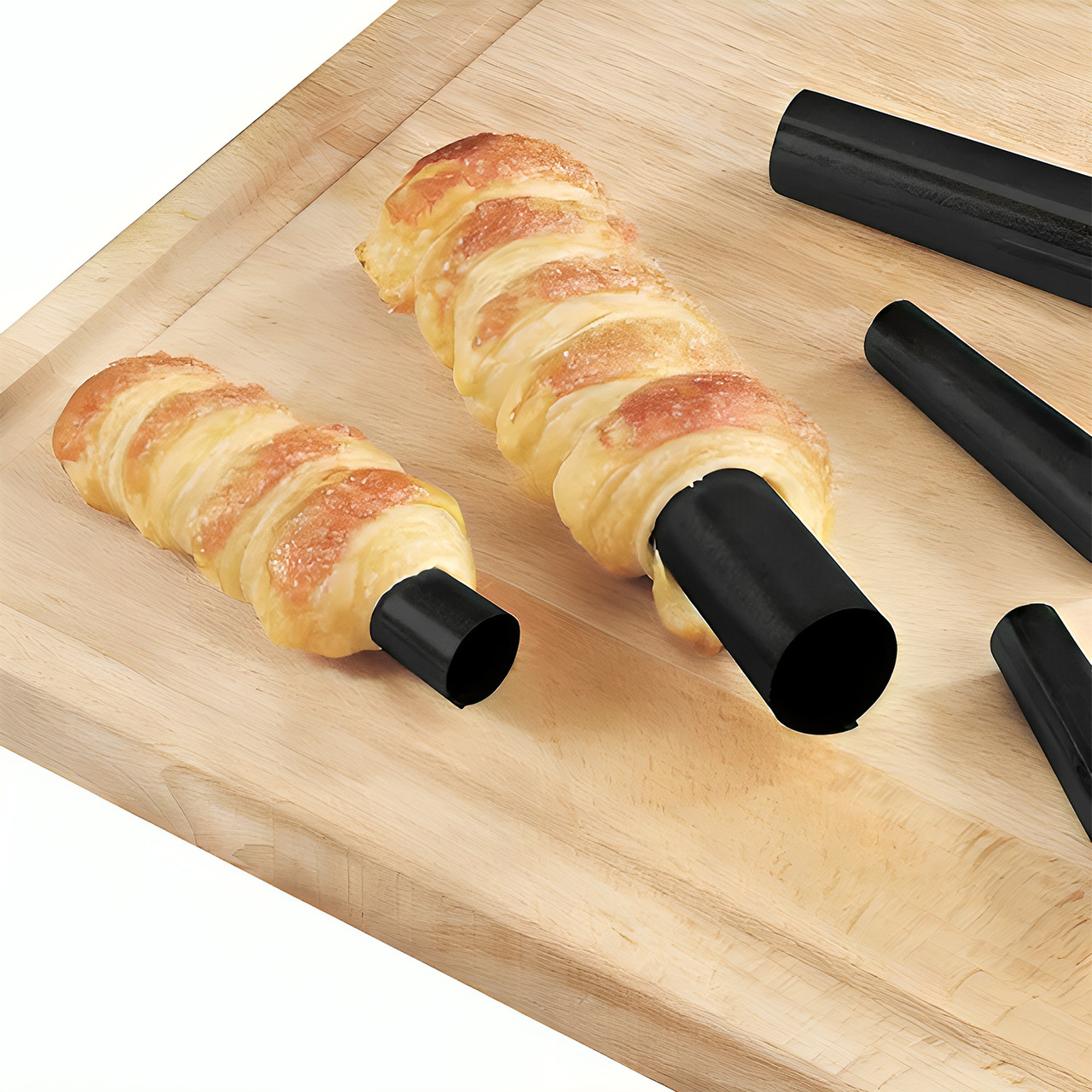 Кондитерські конуси для випічки трубочок «Каннолі» Ø25х145 мм (2 трубочки) з антипригарним покриттям, фото 1