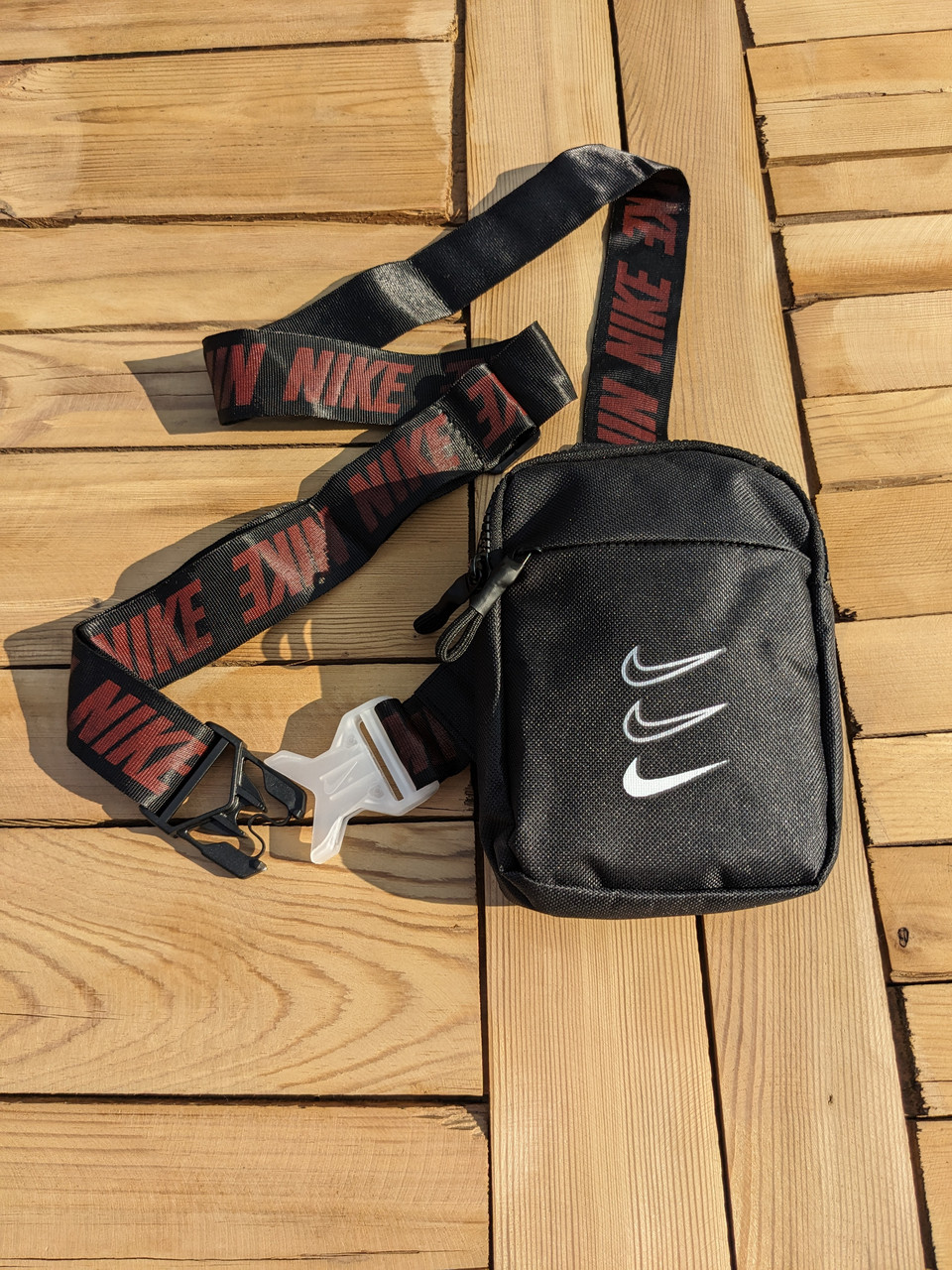 Сумка Nike, чорна, Big Swoosh, Месенджер, сумка через плече, барсетка Найк