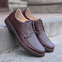 Прошиті чоловічі туфлі коричневого кольору хорошее качество кроссовки и кеды хорошее качество Размер 41