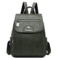 Стильный женский городской рюкзак Кенгуру, мини рюкзачок для девушек модный Зеленый хорошее качество