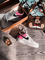 Nike Air Force 1 White Pink Black гарна якість кросівки та кеди гарна якість Розмір 36