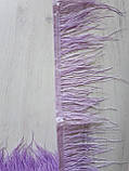 Пір'я на стрічці 8-10 см бузкові лаванда (1уп=10ярд) Ціна за 1 м, фото 2