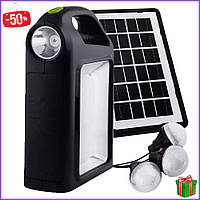 Портативная солнечная система освещения CL-02, Аккумуляторный радио-фонарь аварийного освещения для дома 6W