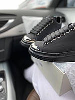 Alexander McQueen Low Black Metal (Нубук) хорошее качество кроссовки и кеды хорошее качество Размер 36